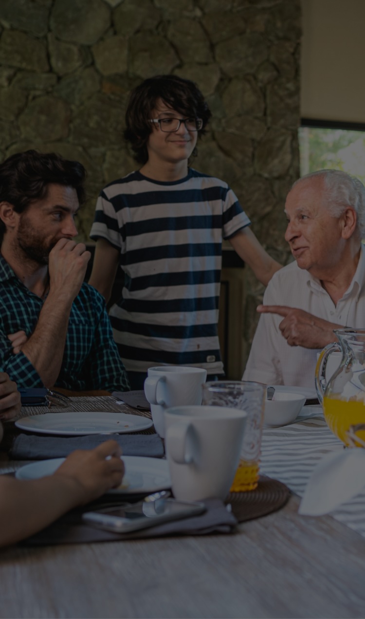 A family has dinner together after their father completes addiction treatment.